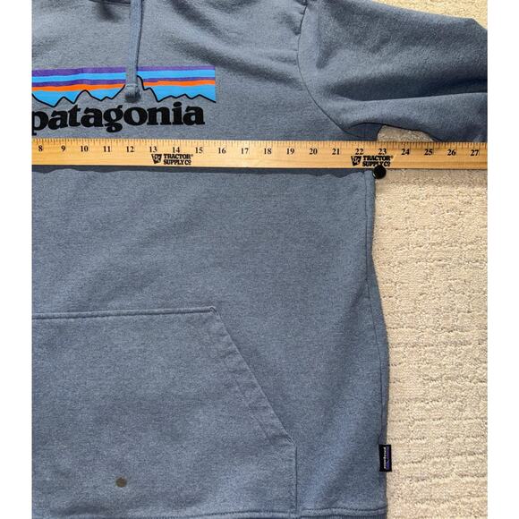 Patagonia‎ Men’s Uprisal Hoodie Sweatshirt Large Blue Gray Logo Pullover - Picture 4 of 9